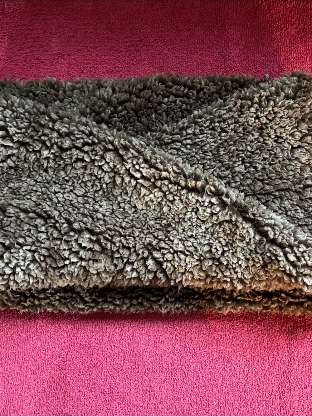 Plush Sherpa Scarf in Brown- Women's Accessory